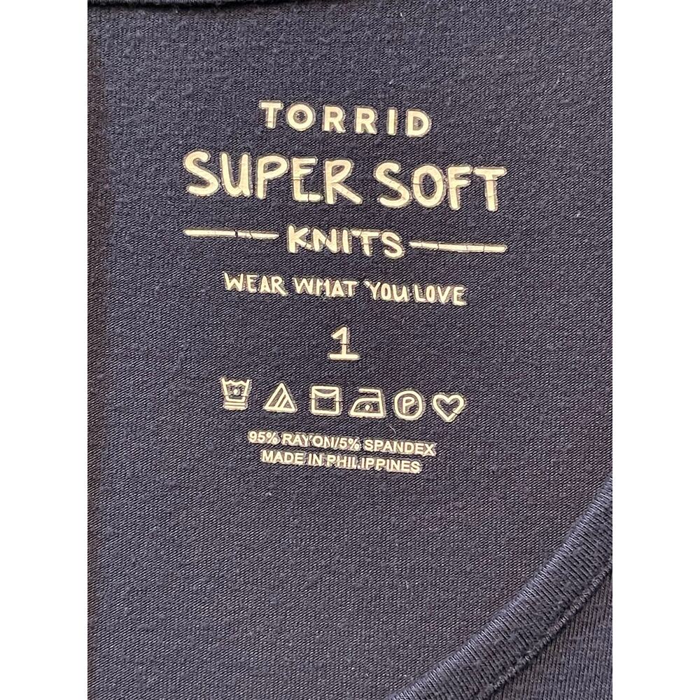 Torrid Super Soft Knit Cold Shoulder Blouse Top Plus Size 1X - Picture 2 of 7